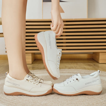 Zapatos de plataforma de cuero