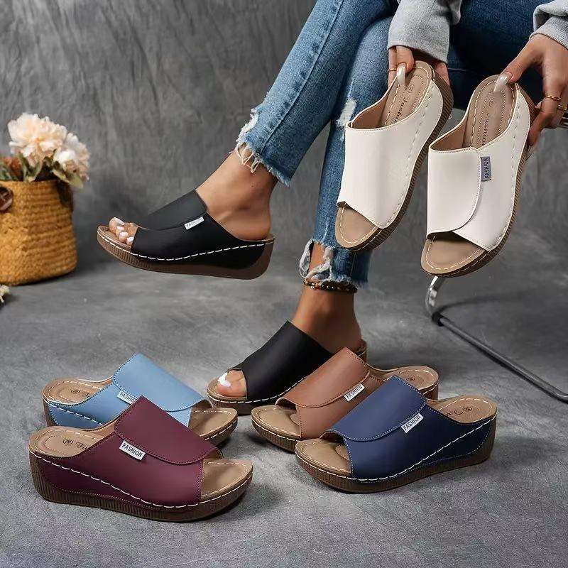 Sandalias deslizantes de color