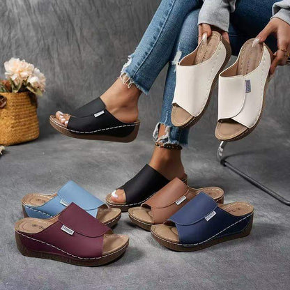 Sandalias deslizantes de color