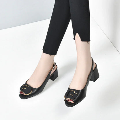 Sandalias cómodas tacón bloque