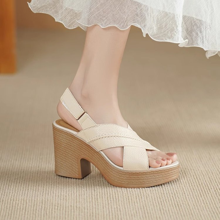 Sandalias de tacón alto con plataforma