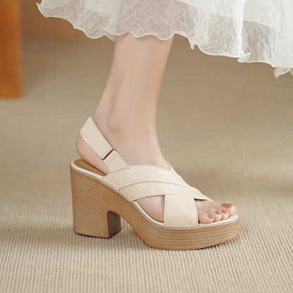 Sandalias de tacón alto con plataforma