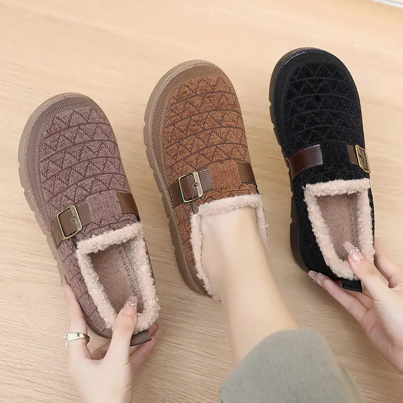 Zapatos de algodón cálido con forro polar