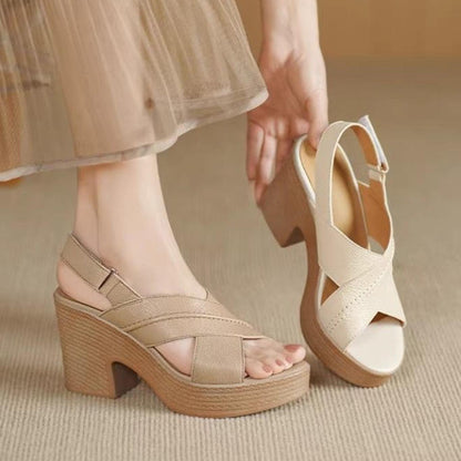 Sandalias de tacón alto con plataforma
