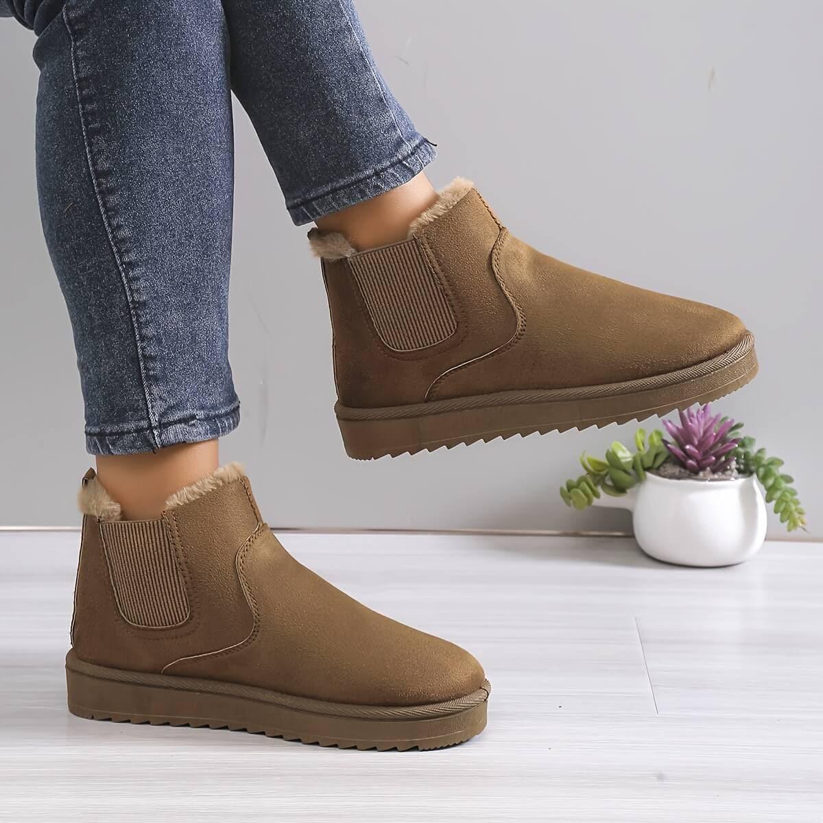 botas de nieve de lana para mujer - MxZap