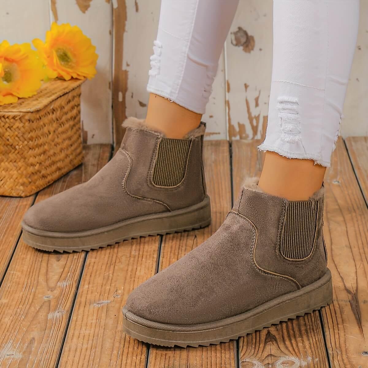 botas de nieve de lana para mujer - MxZap