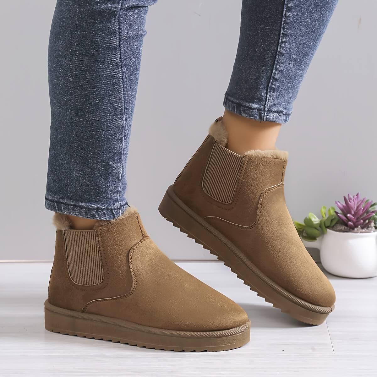 botas de nieve de lana para mujer - MxZap