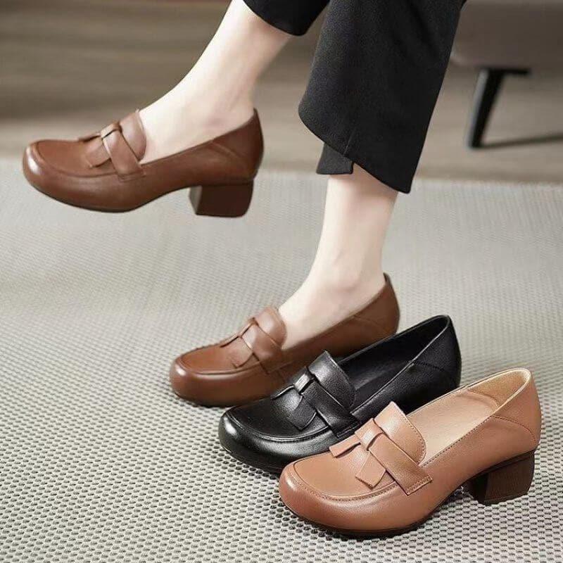 zapatos retro de cuero suave - MxZap