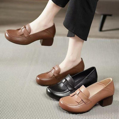 zapatos retro de cuero suave - MxZap