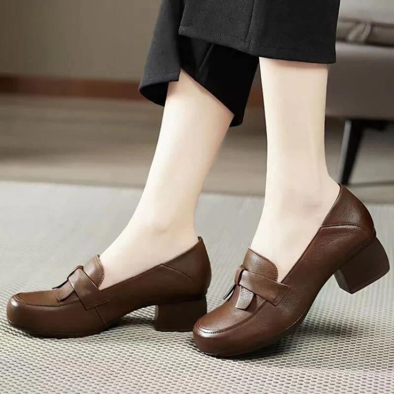 zapatos retro de cuero suave - MxZap